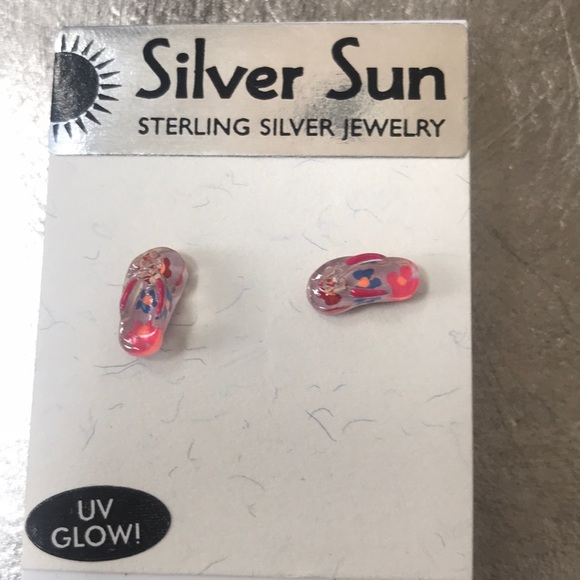 Silver Sun Earrings Flip-flops - Picture 3 of 3